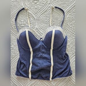 Blue Lace Trim Cami